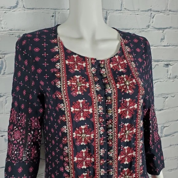 VANESSA VIRGINIA ANTHROPOLOGIE KALEIDOSCOPE DRESS - Picture 3 of 7